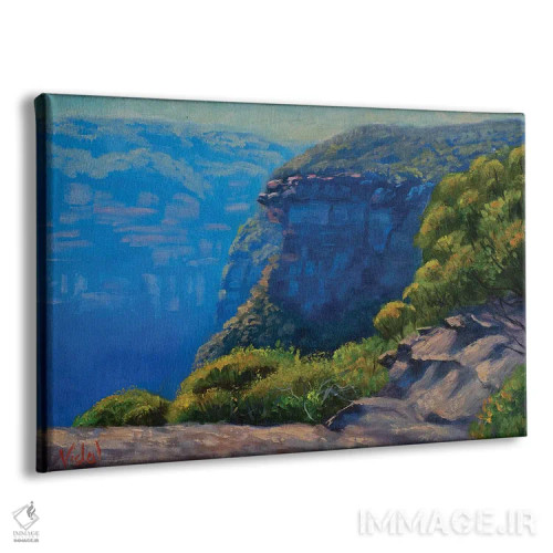 تابلو نور جوی عصر در کوههای آبی اثر کریستوفر ویدال - نمای پرسپکتیو محصول