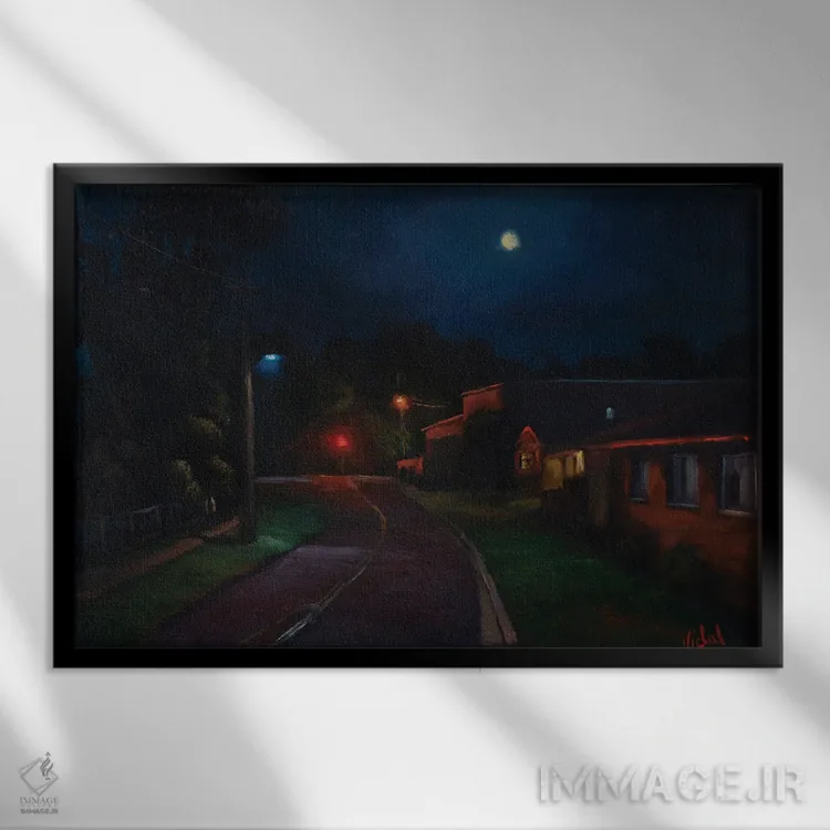 تابلو محله ۲ اثر کریستوفر ویدال - نمای قابدار مشکی