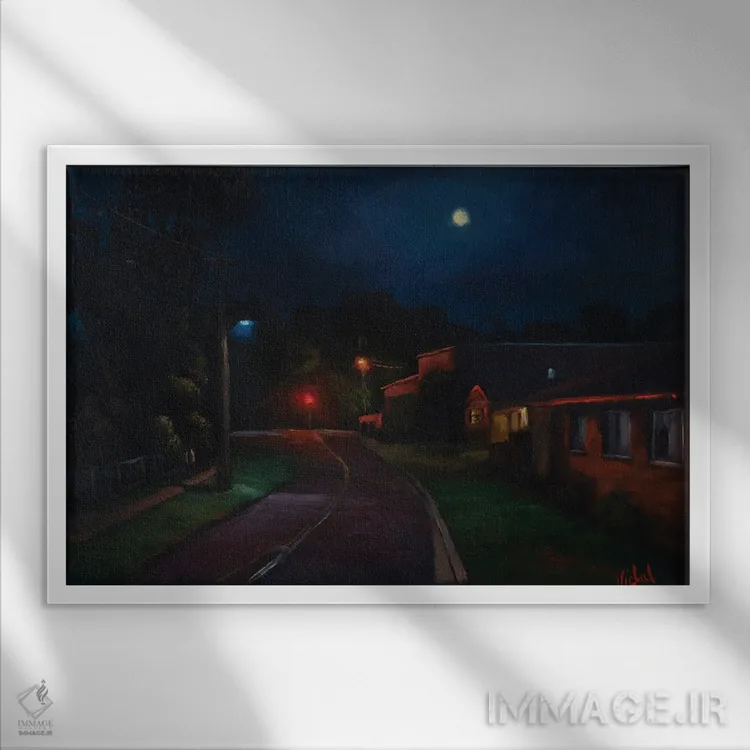 تابلو محله ۲ اثر کریستوفر ویدال - نمای قابدار سفید