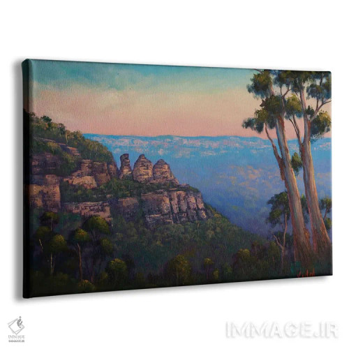 تابلو آخرین نور بر سه خواهر از سکوی نگاه عقاب اثر کریستوفر ویدال - نمای پرسپکتیو محصول