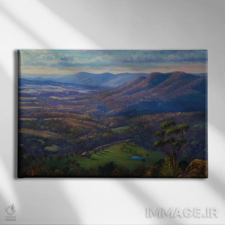 تابلو منظره از کوه بلکهِیث، کوههای آبی نیو ساوت ولز اثر کریستوفر ویدال - نمای روبهرو روی دیوار