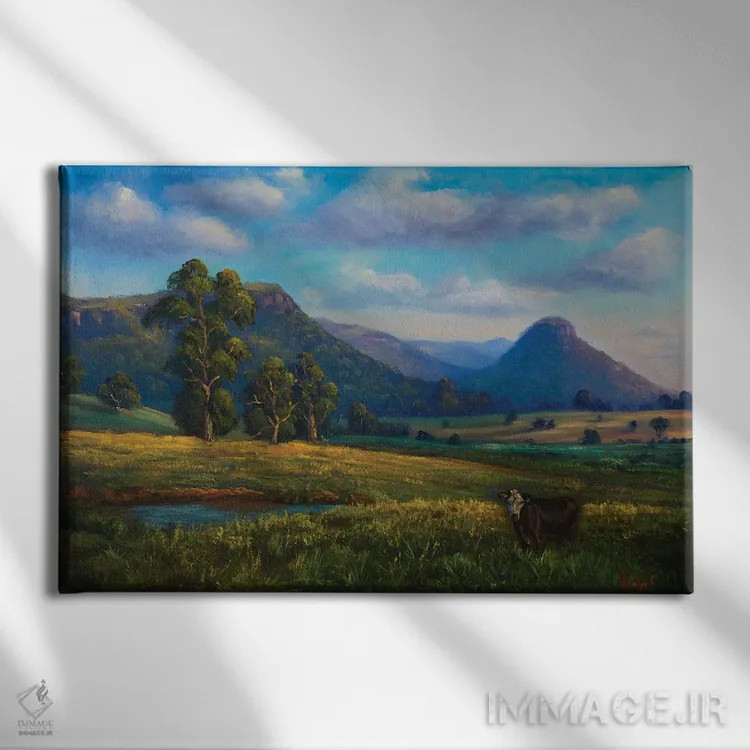 تابلو مناظر لوپ دانویل، درهٔ کاپرتی اثر کریستوفر ویدال - نمای روبهرو روی دیوار