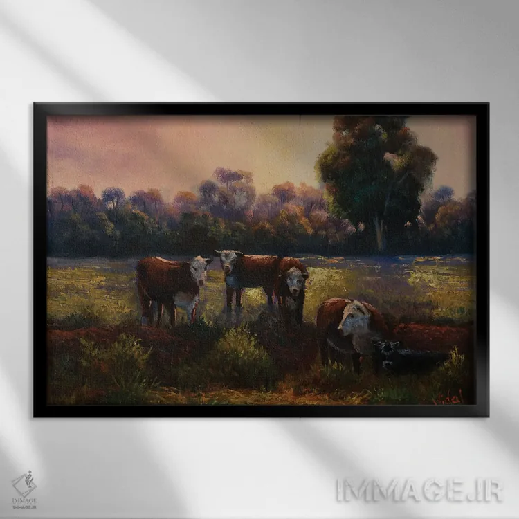 تابلو در کنار هم بودن اثر کریستوفر ویدال - نمای قابدار مشکی