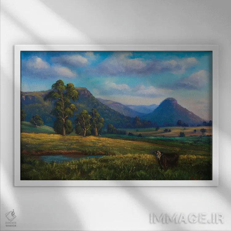 تابلو مناظر لوپ دانویل، درهٔ کاپرتی اثر کریستوفر ویدال - نمای قابدار سفید