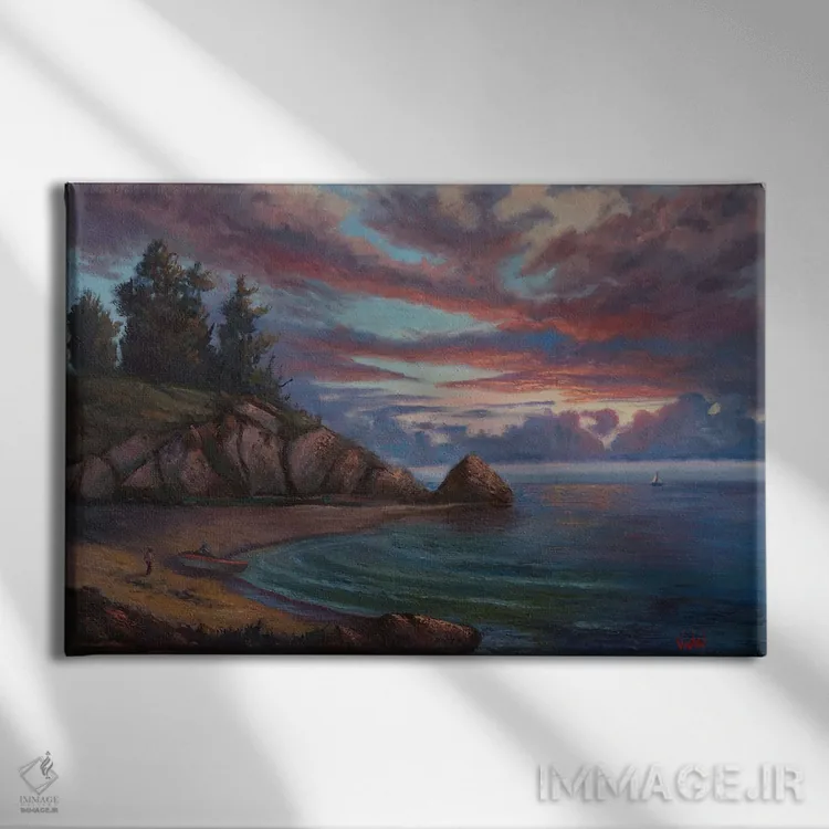 تابلو پایان روز اثر کریستوفر ویدال - نمای روبهرو روی دیوار