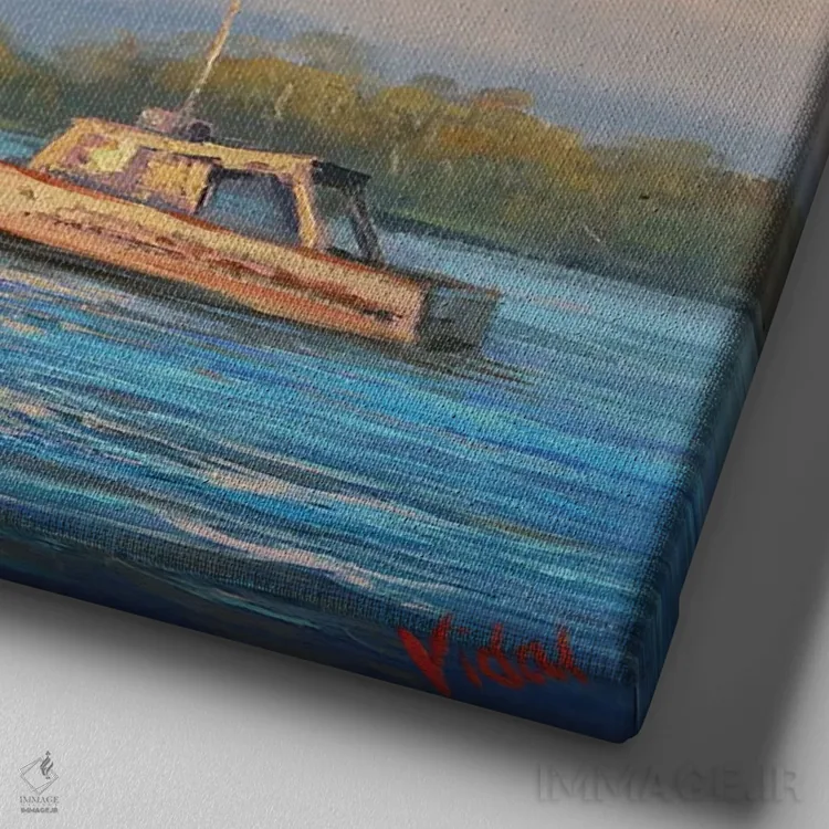 تابلو روزی دیگر اثر کریستوفر ویدال - نمای نزدیک بافت بوم