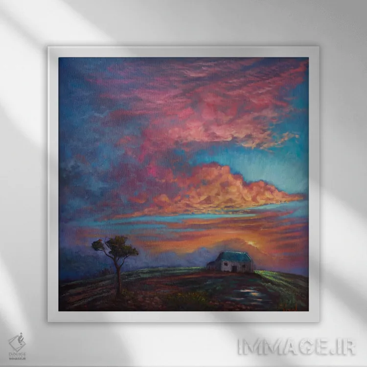 تابلو پس از طوفان اثر کریستوفر ویدال - نمای قابدار سفید