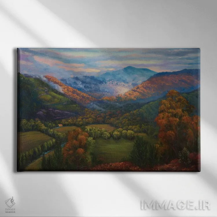 تابلو نمای کوه بوگونگ از تاور هیل اثر کریستوفر ویدال - نمای روبهرو روی دیوار