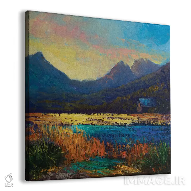 تابلو کوه کرادل انتزاعی اثر کریستوفر ویدال - نمای پرسپکتیو محصول