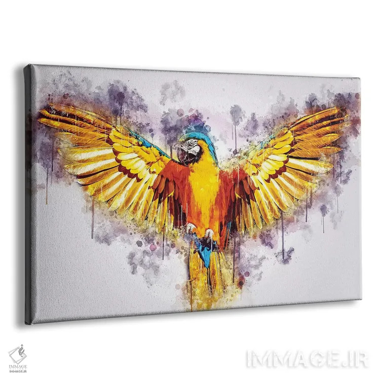 تابلو طوطی زرد اثر کورنل ولاد - نمای پرسپکتیو محصول