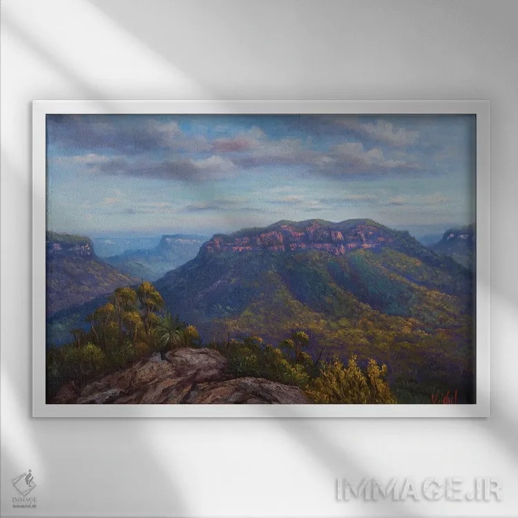 تابلو کوه سولیتری از سوی سوبلایم پوینت اثر کریستوفر ویدال - نمای قابدار سفید