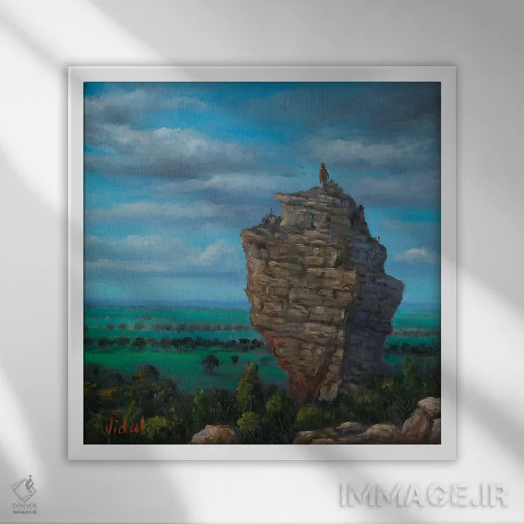 تابلو کاسل کراگ آرَپایلس ویکتوریا اثر کریستوفر ویدال - نمای قابدار سفید