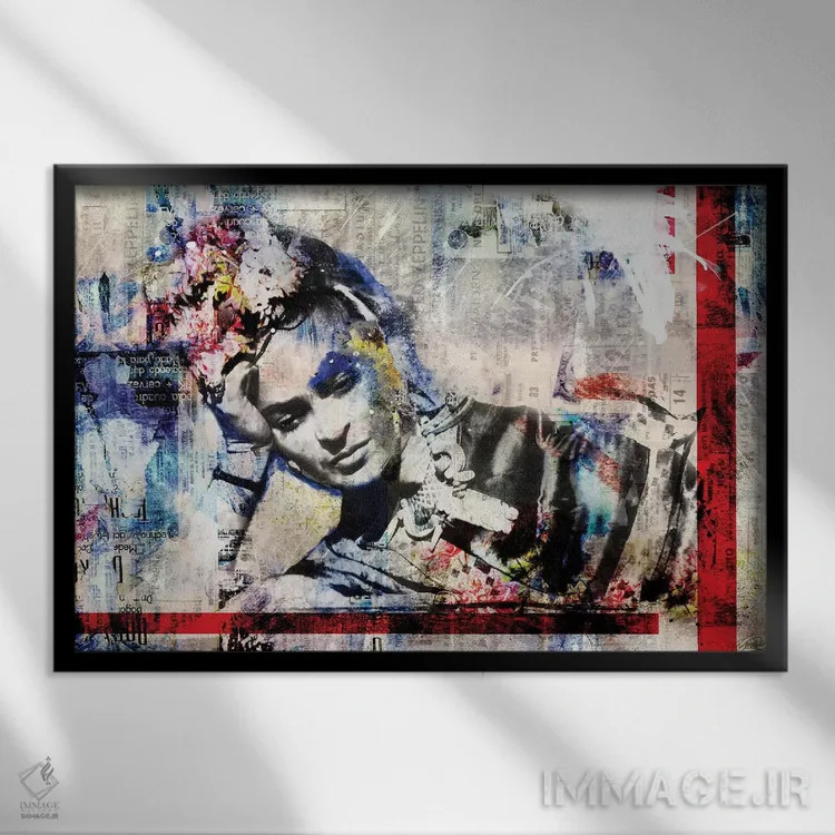 تابلو فریدا (کاهلو) اثر کارولین وندلین - نمای قابدار مشکی