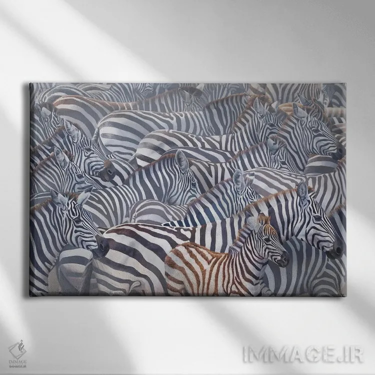 تابلو همافزایی II اثر جیمز کوروین - نمای روبهرو روی دیوار