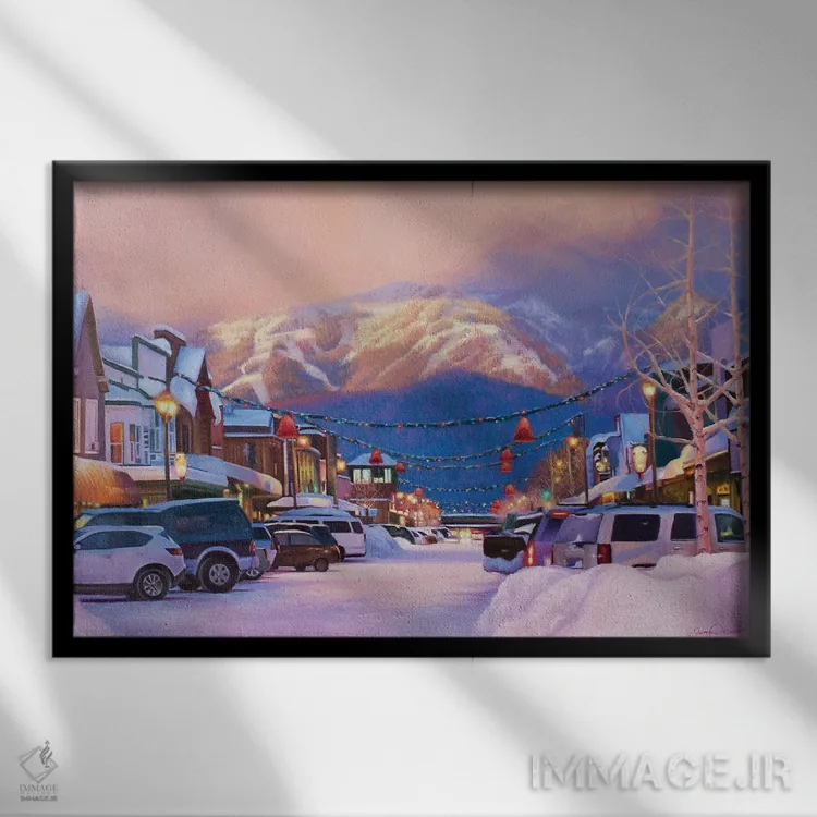 تابلو کوه بزرگ اثر جیمز کوروین - نمای قابدار مشکی