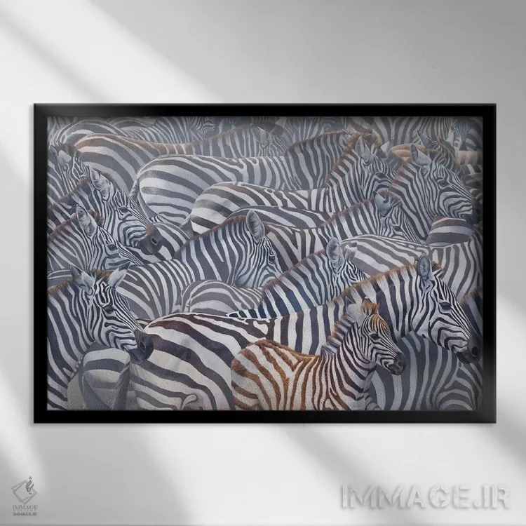 تابلو همافزایی II اثر جیمز کوروین - نمای قابدار مشکی