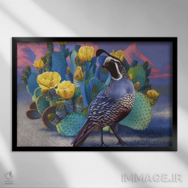 تابلو بهتر در زرد اثر جیمز کوروین - نمای قابدار مشکی