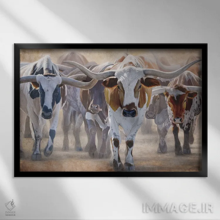 تابلو قلب مسیر چیشولم II اثر جیمز کوروین - نمای قابدار مشکی