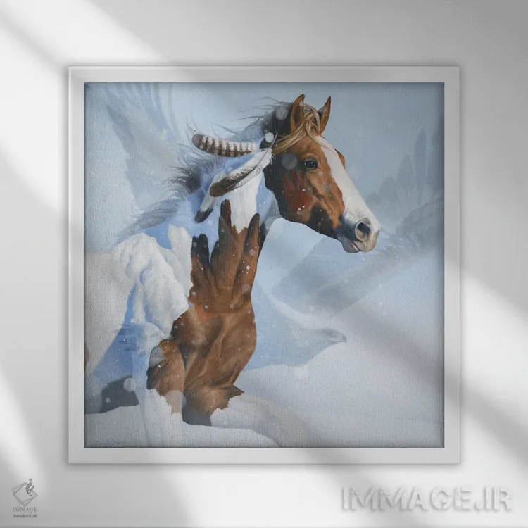 تابلو روح II اثر جیمز کوروین - نمای قابدار سفید