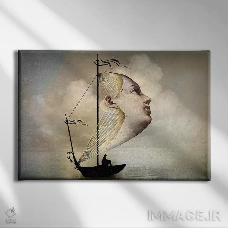 تابلو در مسیر خانه اثر کاترین ولز-استاین (هنرمند فتومانتیج آلمانی) - نمای روبهرو روی دیوار