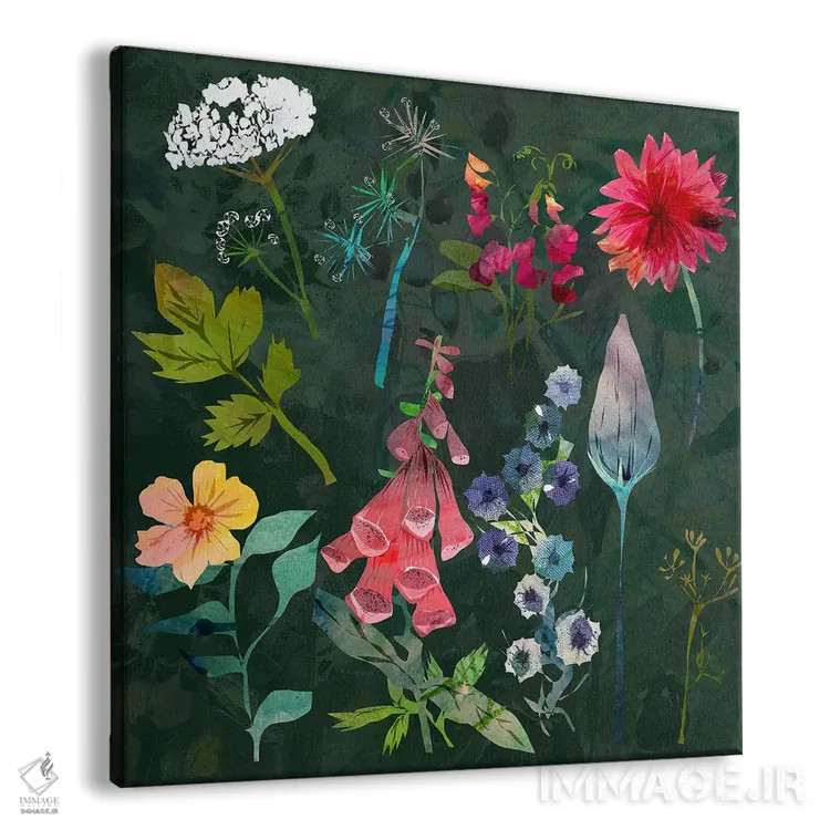 تابلو چیدمان گلها اثر کلر وستوود - نمای پرسپکتیو محصول