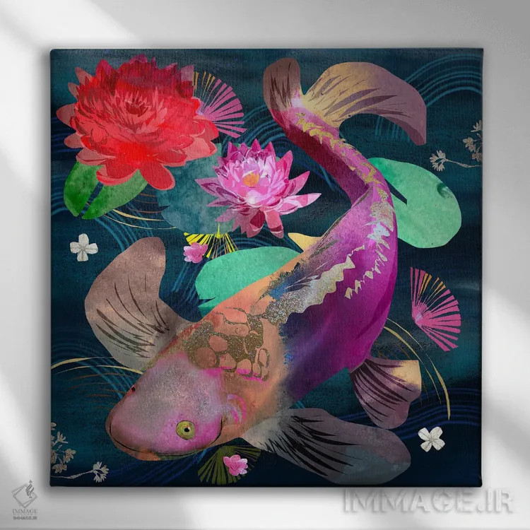 تابلو ماهی اثر کلر وستوود - نمای روبهرو روی دیوار