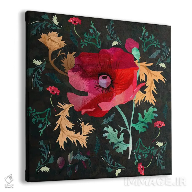 تابلو شقایق اثر کلر وستوود - نمای پرسپکتیو محصول