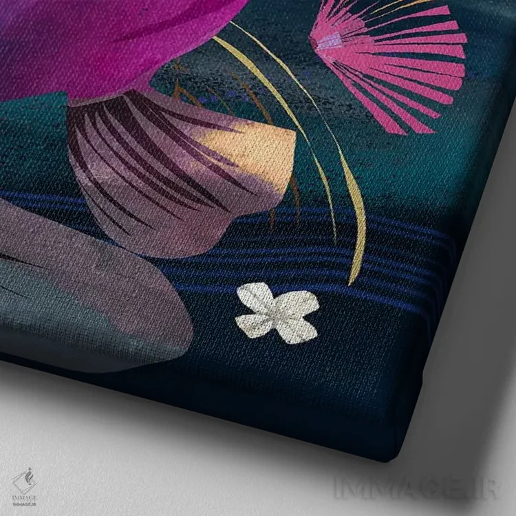 تابلو ماهی اثر کلر وستوود - نمای نزدیک بافت بوم