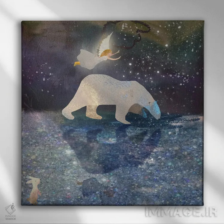 تابلو خرس و پری اثر کلر وستوود - نمای روبهرو روی دیوار