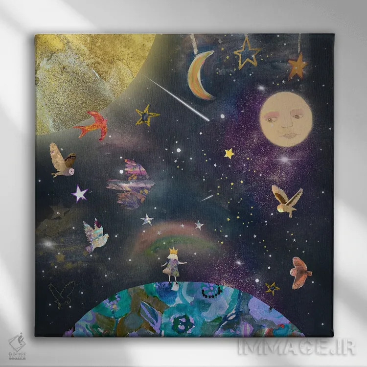 تابلو فضا اثر کلر وستوود - نمای روبهرو روی دیوار