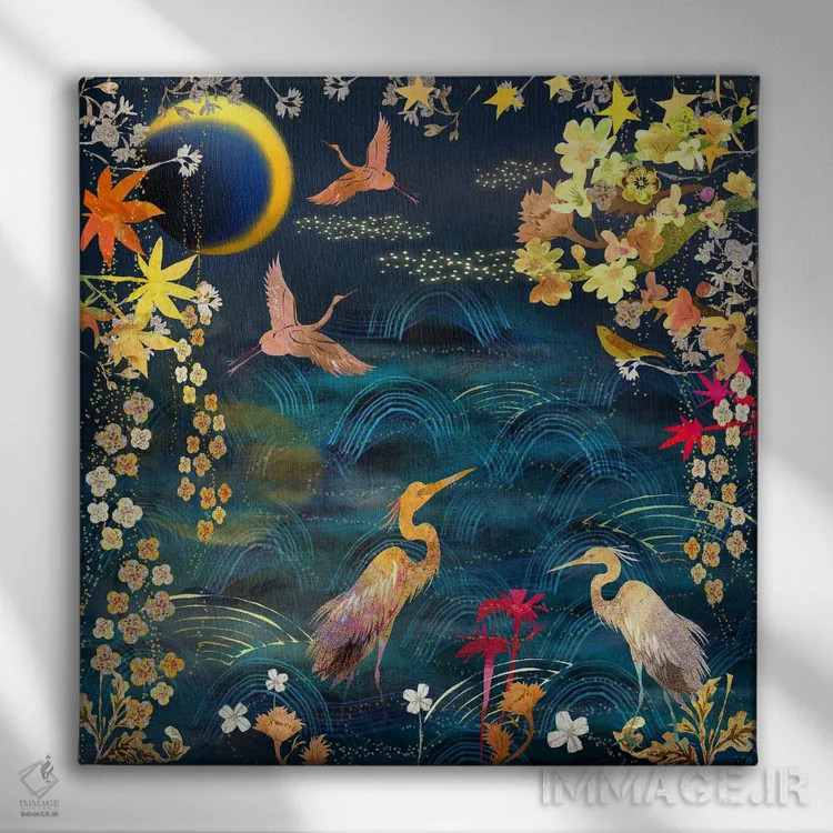 تابلو درنا اثر کلر وستوود - نمای روبهرو روی دیوار