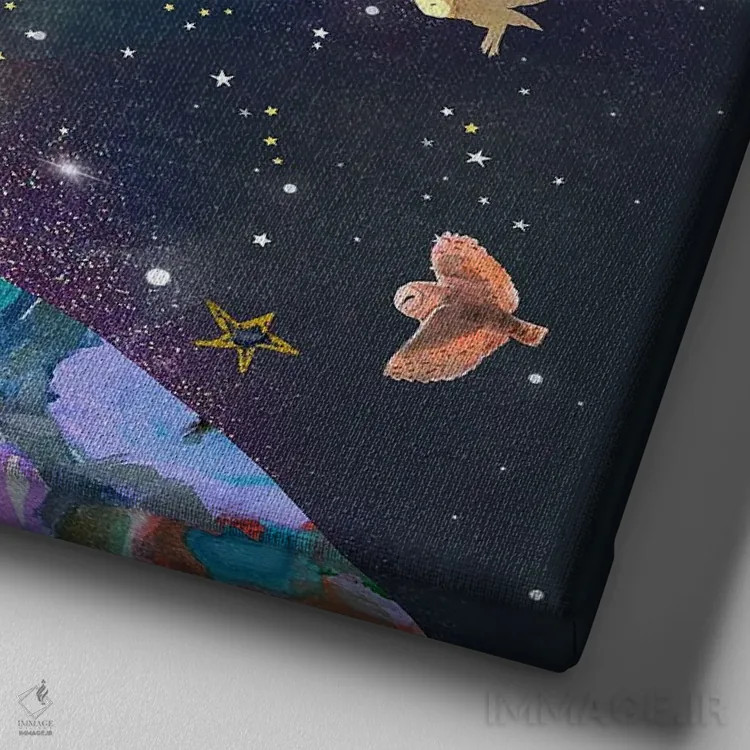 تابلو فضا اثر کلر وستوود - نمای نزدیک بافت بوم