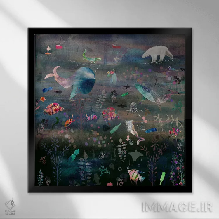 تابلو زیر اثر کلر وستوود - نمای قابدار مشکی