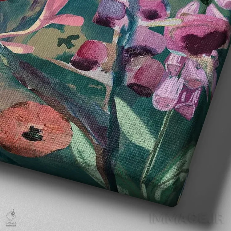 تابلو عشق تابستانی اثر کلر وستوود - نمای نزدیک بافت بوم