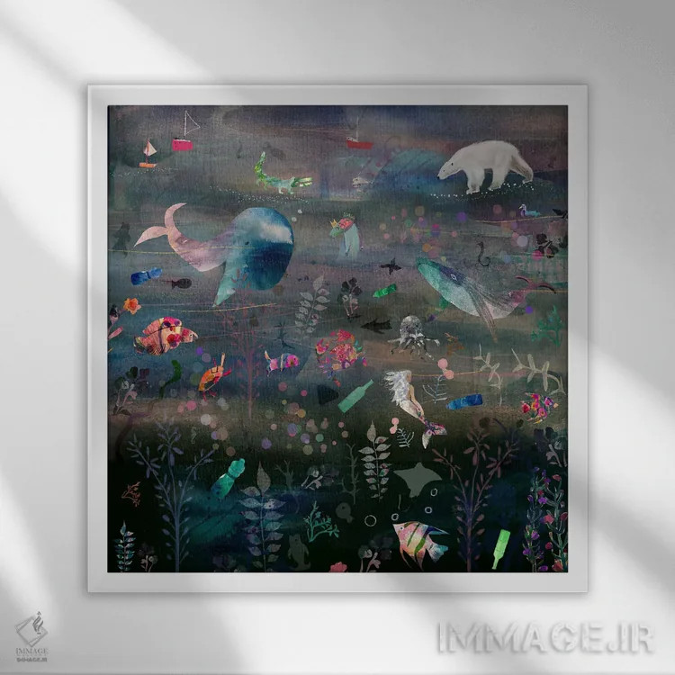 تابلو زیر اثر کلر وستوود - نمای قابدار سفید