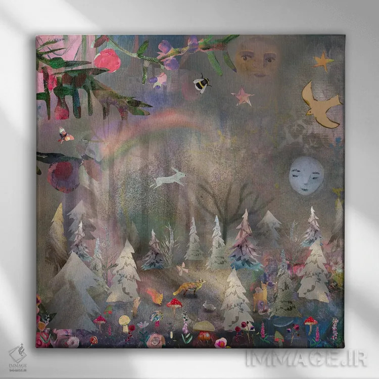 تابلو جنگلهای زمستانی اثر کلر وستوود - نمای روبهرو روی دیوار