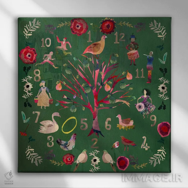 تابلو دوازده روز اثر کلر وستوود - نمای روبهرو روی دیوار