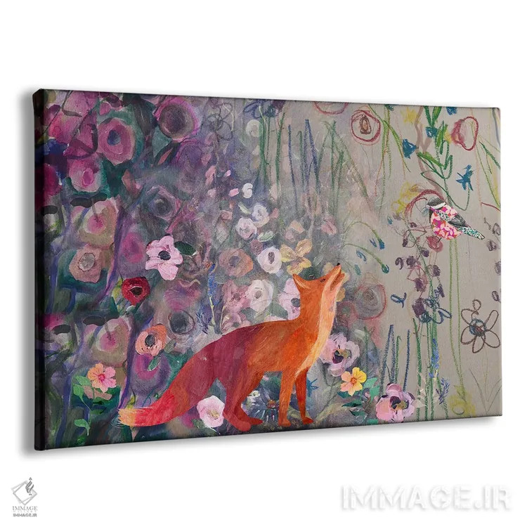 تابلو روباه سر بالا نگاه میکند اثر کلر وستوود - نمای پرسپکتیو محصول