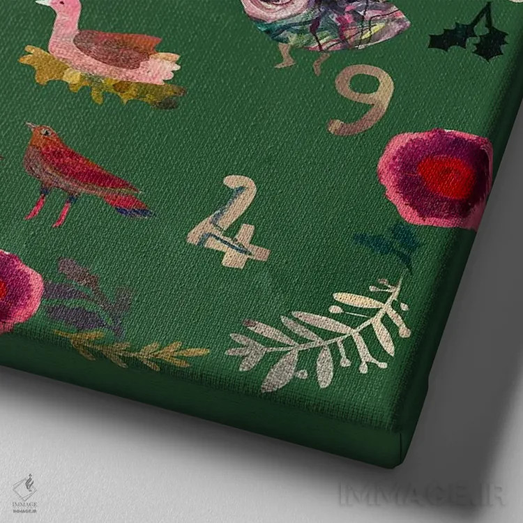 تابلو دوازده روز اثر کلر وستوود - نمای نزدیک بافت بوم