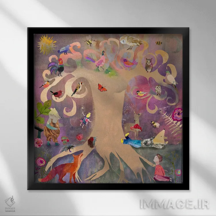 تابلو درخت ویژه اثر کلر وستوود - نمای قابدار مشکی