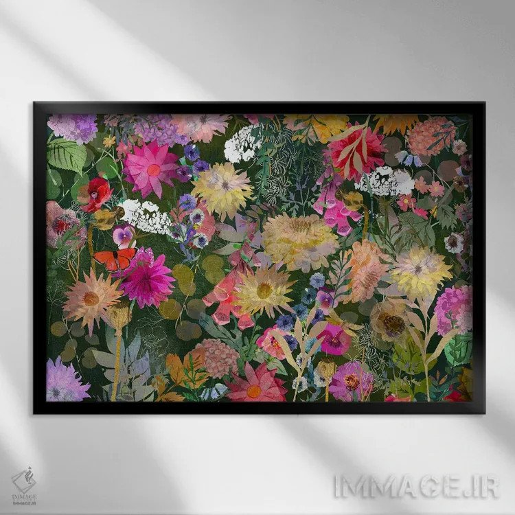 تابلو شکوفایی اثر کلر وستوود - نمای قابدار مشکی