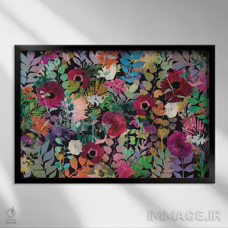 تابلو شقایق دریایی (گل دریایی) اثر کلر وستوود - نمای قابدار مشکی