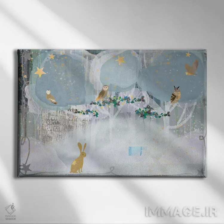 تابلو روز برفی اثر کلر وستوود - نمای روبهرو روی دیوار