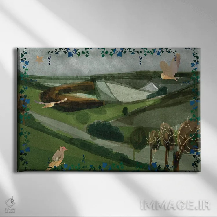 تابلو منظره اثر کلر وستوود - نمای روبهرو روی دیوار