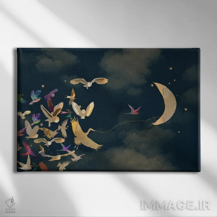 تابلو ماه شب اثر کلر وستوود - نمای روبهرو روی دیوار