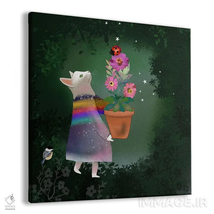 تابلو گربهٔ سفید اثر کلر وستوود - نمای پرسپکتیو محصول