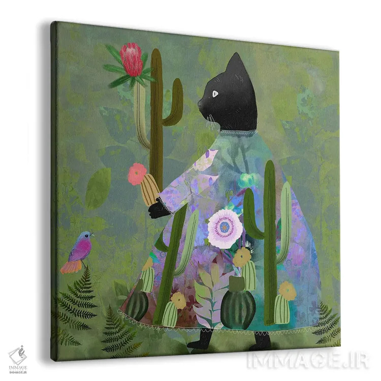 تابلو گربهٔ سیاه اثر کلر وستوود - نمای پرسپکتیو محصول