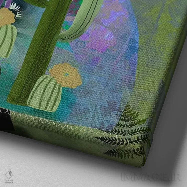 تابلو گربهٔ سیاه اثر کلر وستوود - نمای نزدیک بافت بوم