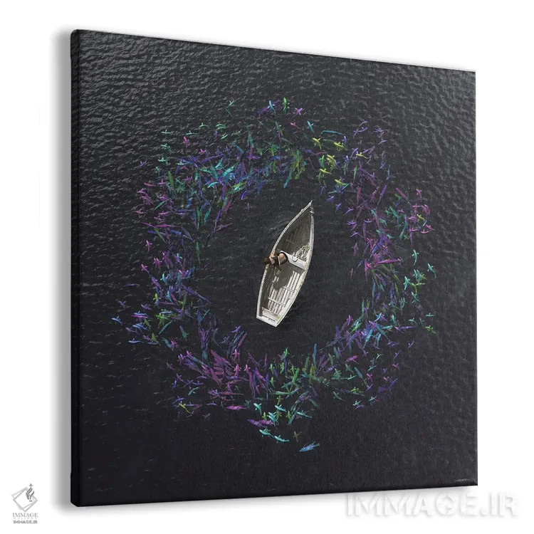 تابلو مد و جزر اثر سینتیا دکر - نمای پرسپکتیو محصول