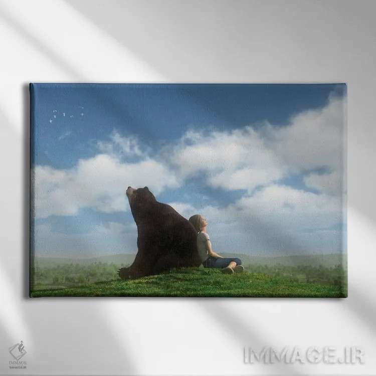 تابلو تماشاگران ابرها اثر سینتیا دکر - نمای روبهرو روی دیوار